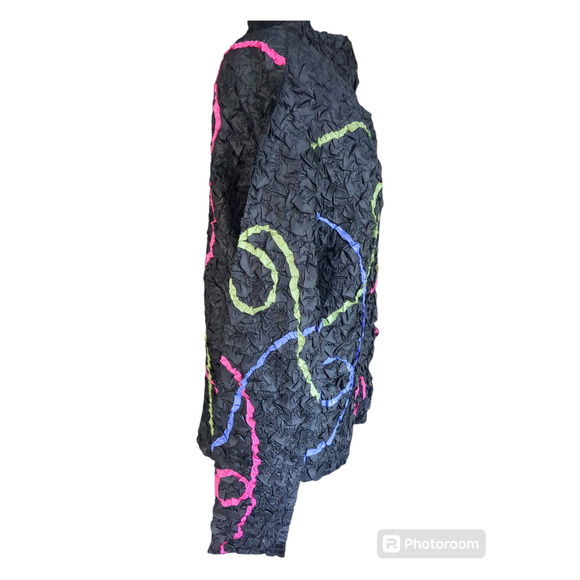 XL Pleats Collection by Pings Imports crinkle vintage women's blouse #11 - Picture 2 of 5